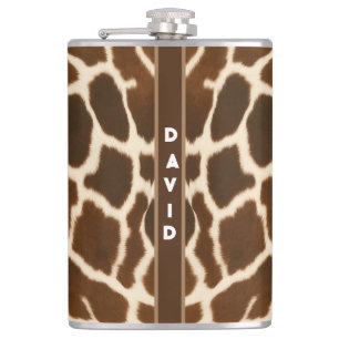 Trendy Elegant Cow Faux Leather Collection Hip Flask