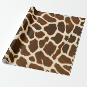 Trendy Elegant Cow Faux Leather Collection Wrapping Paper