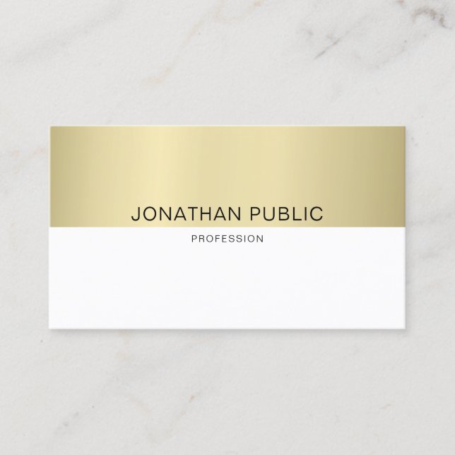 Trendy Elegant Design Modern Simple Plain Luxury Business Card (Front)