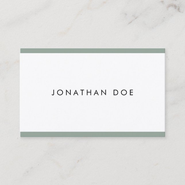 Trendy Elegant Design Professional Plain Smooth Business Card (Front)