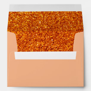 Trendy Elegant Faux Glitter Gold Envelope