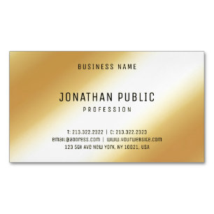 Trendy Elegant Gold Look Professional Template Magnetic Business Card
