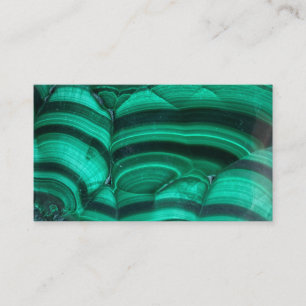 Trendy Elegant Green Malachite Crystal Stone Business Card