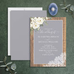 Trendy Elegant Grey Rustic Wood Script Wedding Inv Invitation<br><div class="desc">Ooh, we're so happy with this trendy light grey, rustic wedding photo invitation! It wasn't easy coming up with a rustic light grey design that we felt met our aesthetic demands, but then we did it, and now we're in love! Part of a wedding suite that we hope you love...</div>