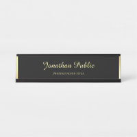 Trendy Elegant Hand Script Text Gold Template