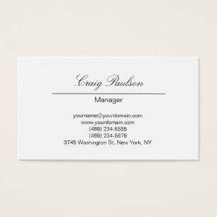 Trendy Elegant Hand Writing Business Profile Card