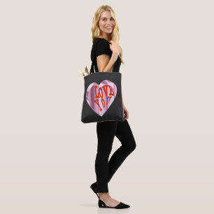 Trendy Elegant Heart Tote Bag