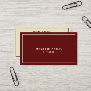 Trendy Elegant Luxury Colors Create Your Own Elite Business Card