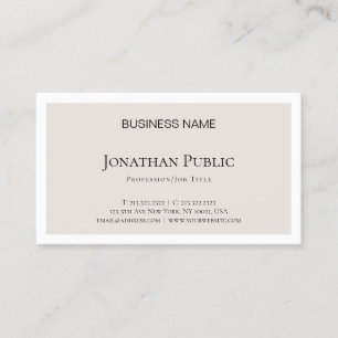 Trendy Elegant Minimal Design Modern Plain Luxury Business Card