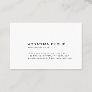 Trendy Elegant Minimalist Design Modern Sleek Business Card