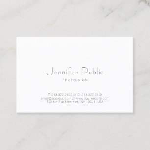 Trendy Elegant Minimalist Professional Modern Business Card