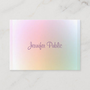 Trendy Elegant Modern Colourful Template Script Business Card