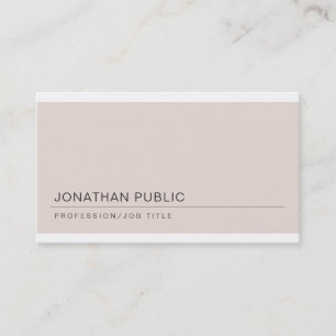 Trendy Elegant Modern Cool Plain Professional Business Card