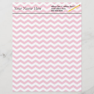 Trendy, elegant, modern pink chevron customised letterhead