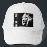 Trendy Elegant Modern Pop Art Lion Head Template Trucker Hat<br><div class="desc">Trendy Elegant Modern Pop Art Lion Head Template Add Image Logo Photo Basic Trucker Hat.</div>