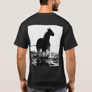 Trendy Elegant Modern Running Horse Pop Art T-Shirt