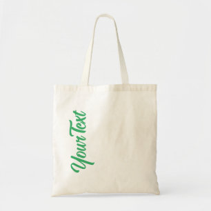 Trendy Elegant Modern Sea Green Handwriting Text Tote Bag
