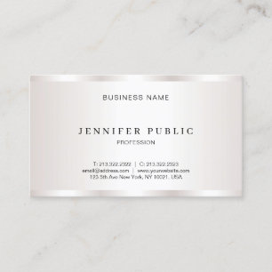 Trendy Elegant Modern Silver Look Connect With Us Business Card