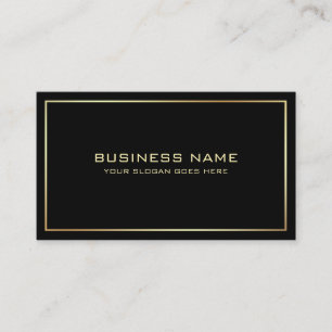 Trendy Elegant Modern Template Black And Gold Business Card