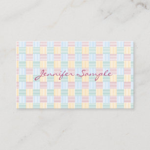 Trendy Elegant Pastel Colours Modern Simple Design Business Card