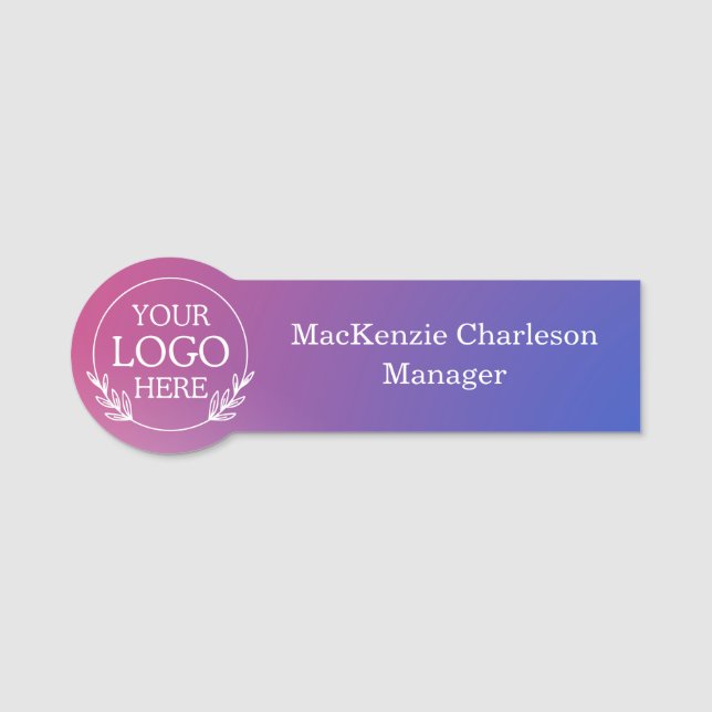 Trendy Elegant Professional Desk or Uniform Badge (Front)