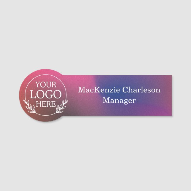 Trendy Elegant Professional Desk or Uniform Badge (Front)