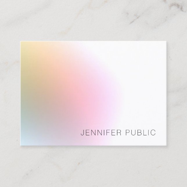 Trendy Elegant Professional Modern Colourful Business Card (Front)