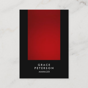 Trendy Elegant Red Stripe Black Professional Business Card