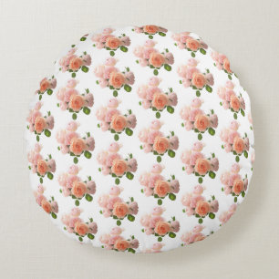 Trendy Elegant Roses Modern Design Template Round Cushion