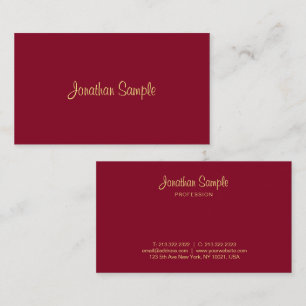 Trendy Elegant Simple Design Faux Gold Text Luxury Business Card