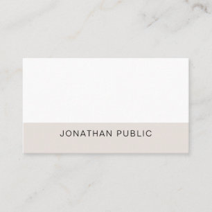 Trendy Elegant Sleek Graphic Design Plain Modern Business Card