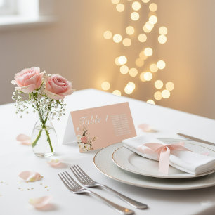 Trendy Elegant Wedding Seating Card