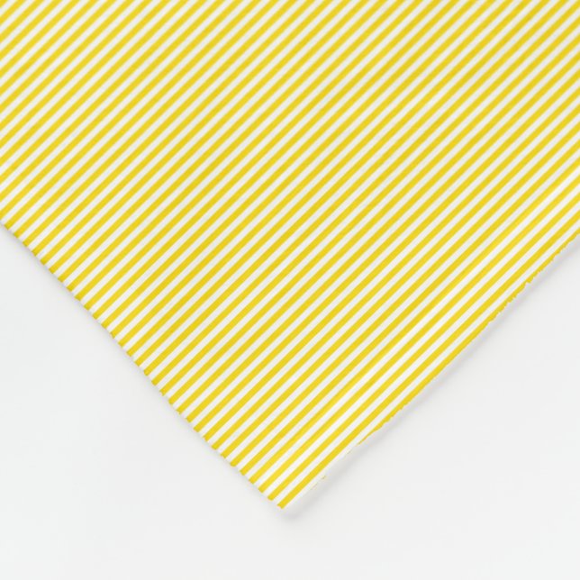 Trendy Elegant Yellow White Stripes Template Small Fleece Blanket (Corner)