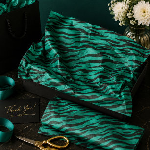 Trendy Emerald Green Animal Print Tissue Paper