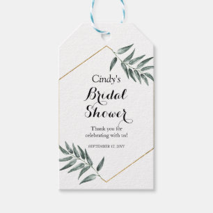 Trendy Eucalyptus Greenery Bridal Shower Favour Gift Tags