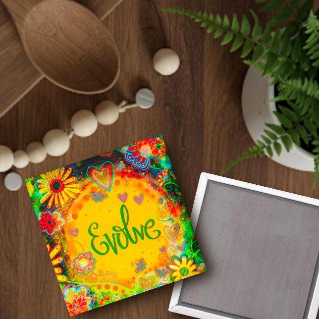 Trendy Evolve Pretty Floral Modern Inspirivity Magnet (Creator Uploaded)