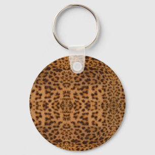 Trendy Exotic Jaguar Fur Pattern Animal Print Key Ring