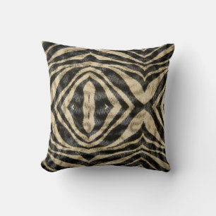 Trendy Exotic Zebra Fur Pattern Animal Print Cushion