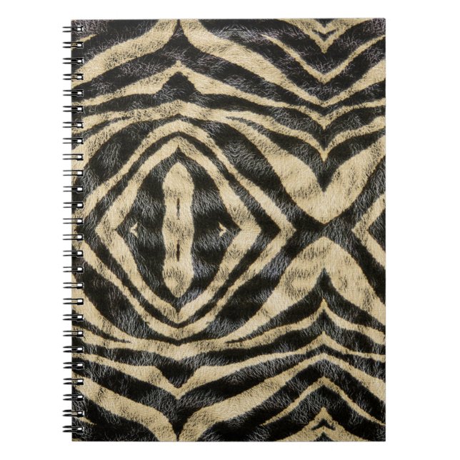 Trendy Exotic Zebra Fur Pattern Animal Print Notebook (Front)