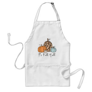 Trendy Fall Pumpkin   “It’s Fall Y’all” Quote Standard Apron