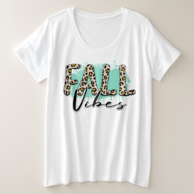 Trendy Fall Purple Tiger Plus Size T-Shirt (Design Front)