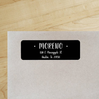 Trendy | Family | Black | Return Address