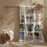 Trendy Family Photo Collage Grid Keepsake Gift Sherpa Blanket<br><div class="desc">Create your very own blanket with this modern photo grid collage and text and wrap yourself up with memories . Design features 12 (tweleve) pictures of your choice, with the option to add your own tex. This makes a great gift for birthdays, anniversarys or christmas. PHOTO TIP: Crop and centre...</div>