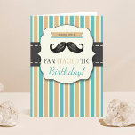 Trendy (Fan-Tache-Tic) Moustache Birthday Card<br><div class="desc">Send a special birthday greeting with this fun and trendy moustache birthday card. The wording on the front can easily be personalised for that special person and the inside of the greeting card is blank for you to hand write a personal message.</div>