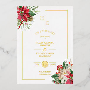 Trendy Fancy Initials Floral Christmas Bouquets