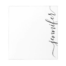 Trendy Fancy Script Name, Personalised Black White