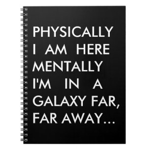 Trendy Fanfiction Black & White Notebook