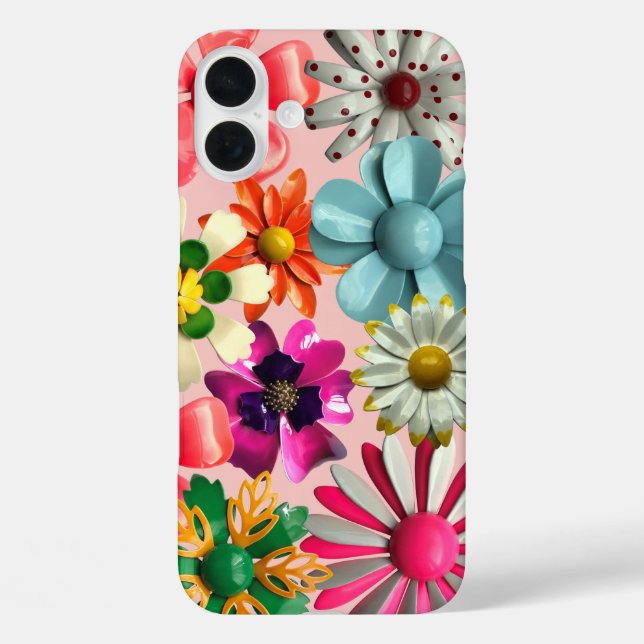 Trendy Fashion MOD Daisy Happy Colourful Flowers C Case-Mate iPhone Case (Back)