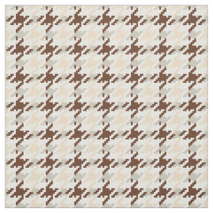 Trendy fashion neutral houndstooth plaid pattern fabric