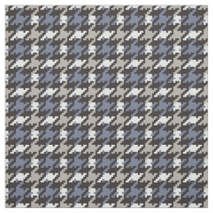 Trendy fashion neutral houndstooth plaid pattern fabric
